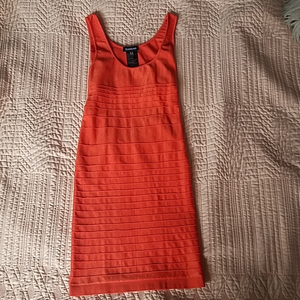 bebe Orange Bodycon dress